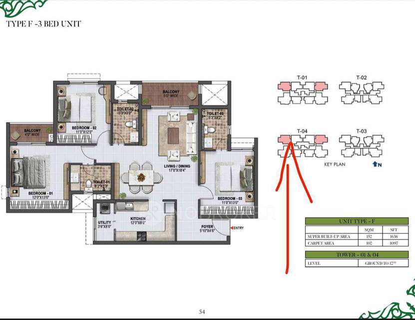 3 BHK Flat In Prestige Green Gables For Sale  In Kadubeesanahalli
