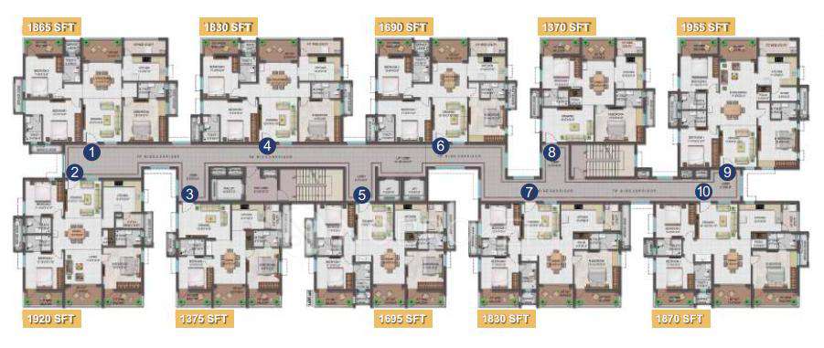 3 BHK Flat In Csk Skyscape For Sale  In Mamidipally