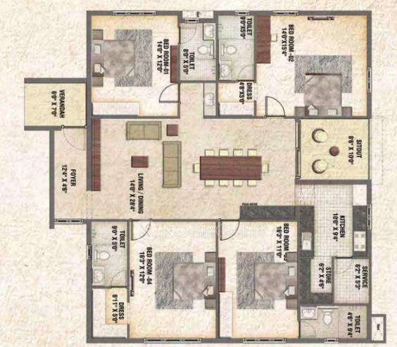 4 BHK Flat In Urban Tree Marvellous For Sale  In T Nagar