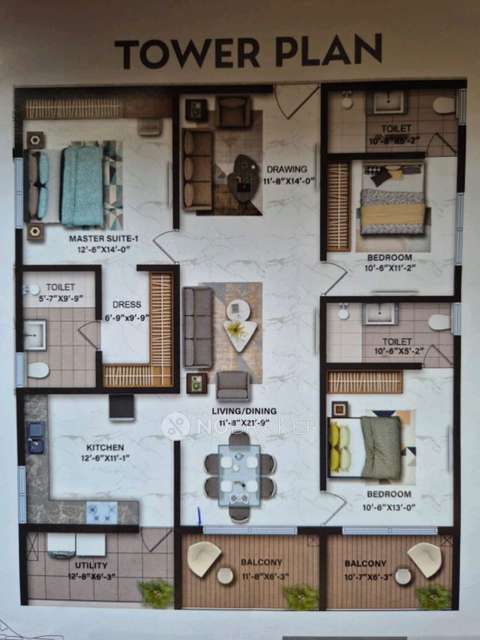 3 BHK Flat In Candeur Crescent For Sale  In Lingampally