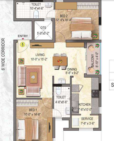 2 BHK Flat In Lml The League One For Sale near Porur