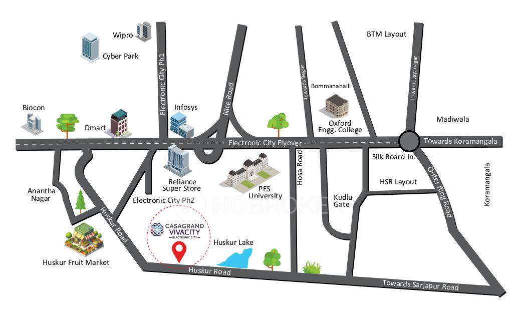 2 BHK Flat In Casagrand Vivacity For Sale  In Electronic City