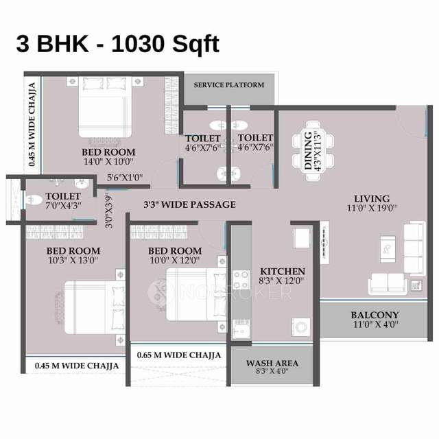 3 BHK Flat In Shakti One Luxuria For Sale  In Kopar Khairane