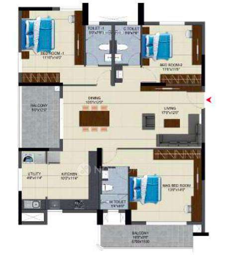 3 BHK Flat In Ncc Urban Lake Springs For Sale  In Jp Nagar 9th Phase