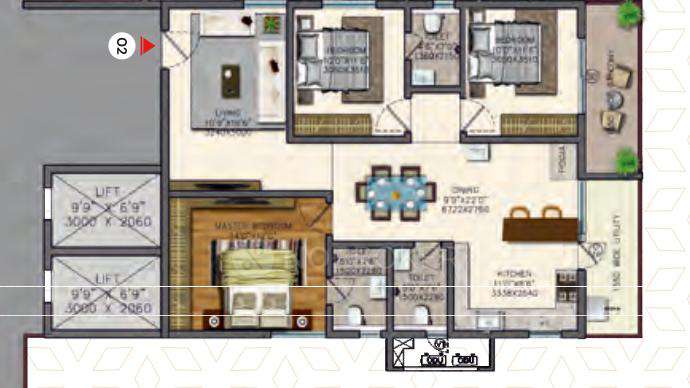 3 BHK Flat In Vasavi Bhuvi For Sale near Raidurgam