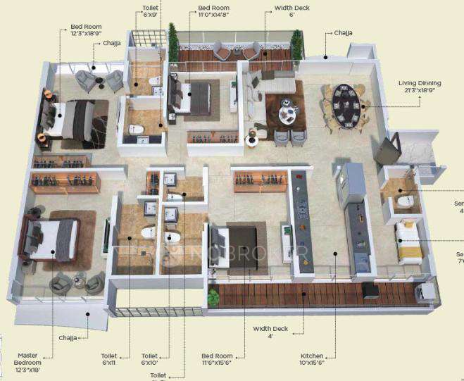 4 BHK Flat In Joy Legend For Sale  In Khar West