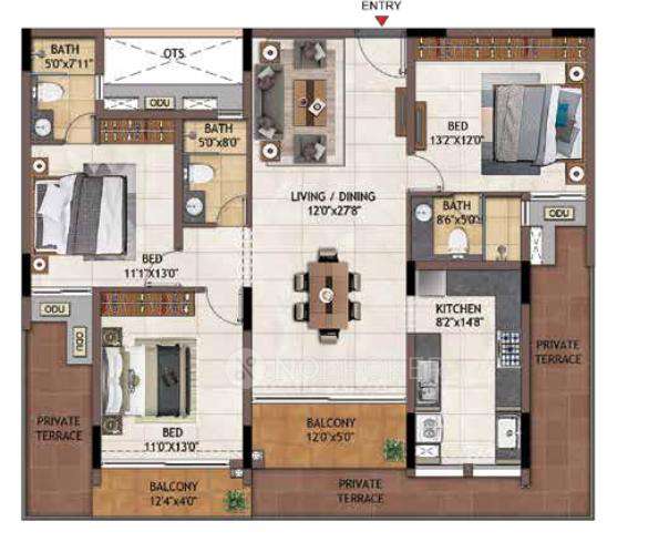 3 BHK Flat In Casagrand Vivacity For Sale  In Electronic City