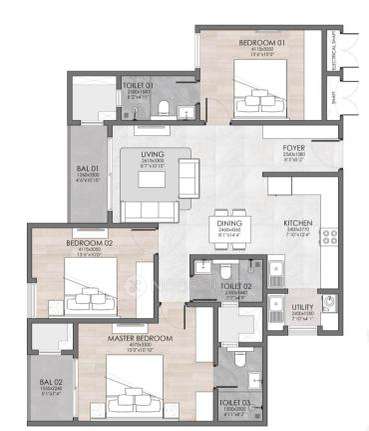 3 BHK Flat In Suyug The One For Sale  In Sompura