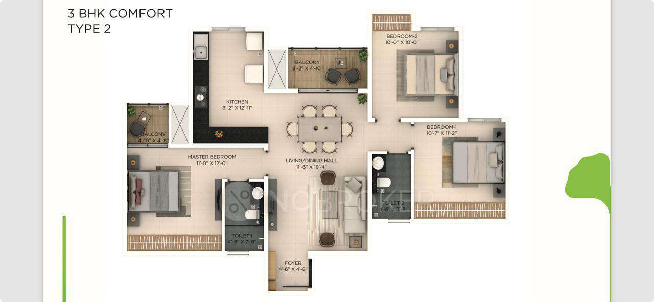 3 BHK Flat In Provident Botanico For Sale In Whitefield (kadugodi)