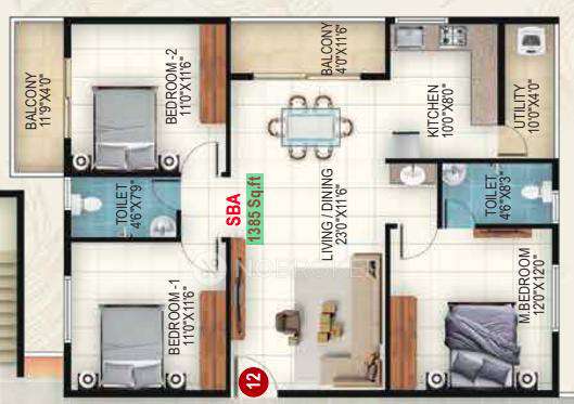 3 BHK Flat In Udbhav Gokulam For Sale near Kadubeesanahalli
