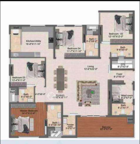 4 BHK Flat In Dra Iheart For Sale  In Omr