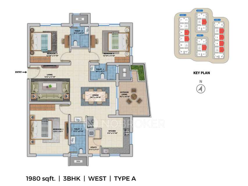3 BHK Flat In Asbl Spectra, Financial District For Sale  In Financial District