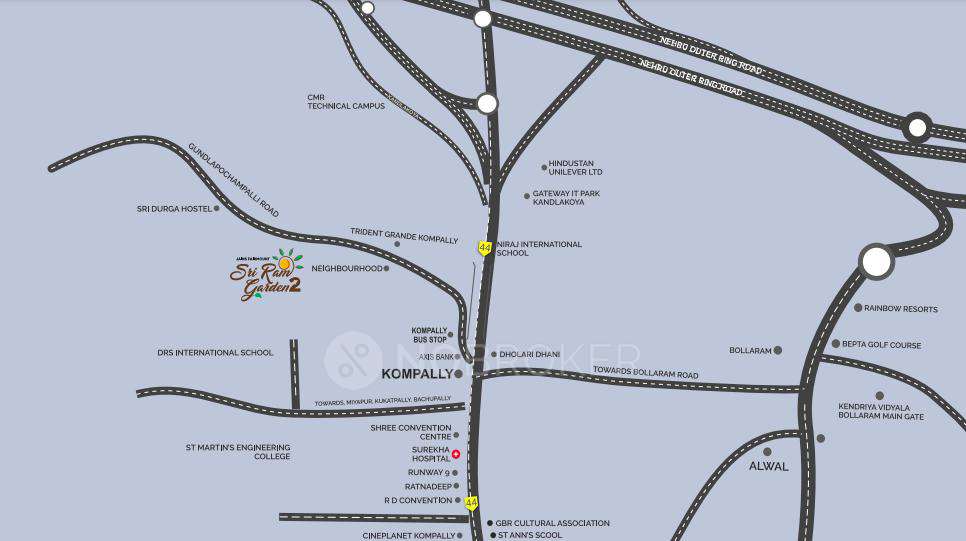 3 BHK Flat In Jains Fairmount Sri Ram Garden For Sale  In Kompally