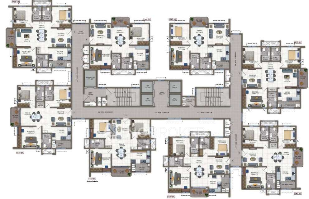 2 BHK Flat In Vertex Viraat For Sale  In Miyapur
