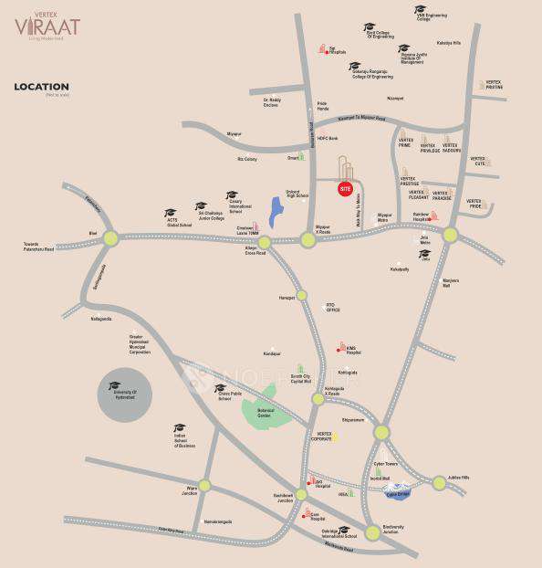 2 BHK Flat In Vertex Viraat For Sale  In Miyapur