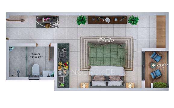 1 RK Flat In Sattva Lumina For Sale  In Yelahanka