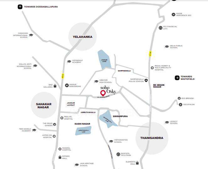 3 BHK Flat In Assetz Soho And Sky For Sale  In Yelahanka