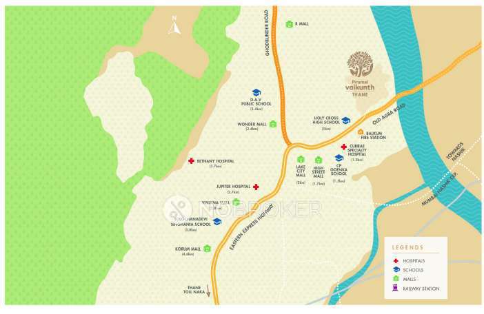 3 BHK Flat In Piramal Vaikunth Thane For Sale  In Balkum Pada