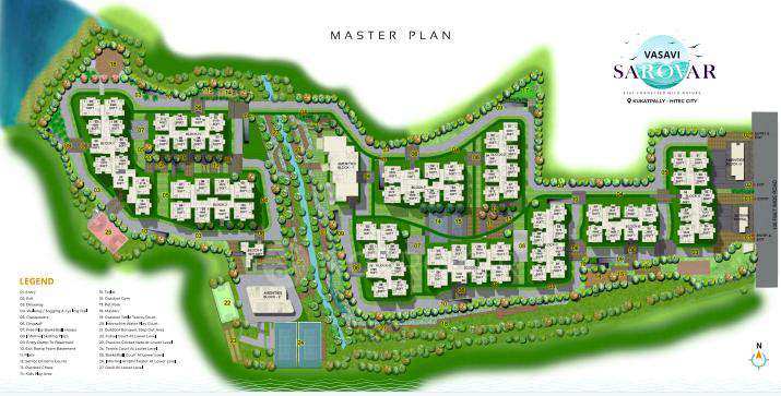 2 BHK Flat In Vasavi Sarovar For Sale  In Hitec City