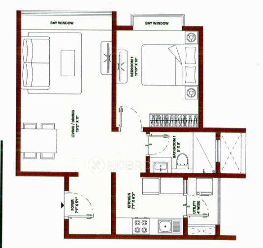 1 BHK Flat In Bhartiya Nikoo Homes 6 Phase 1 For Sale  In Kogilu