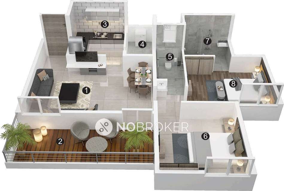 2 BHK Flat In Belleza for Rent  In Hadapsar, Pune