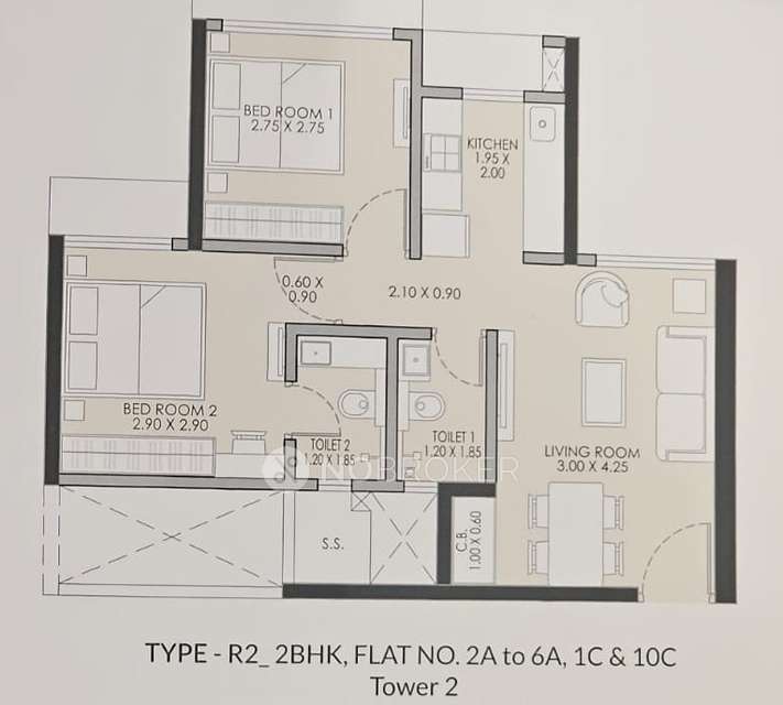 2 BHK Flat In Jp North Imperial Greens For Sale  In Thane