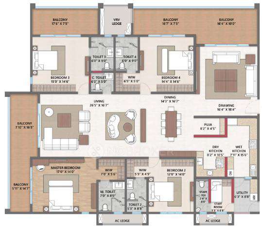 4 BHK Flat In Cybercity Trevita For Sale  In Kothaguda