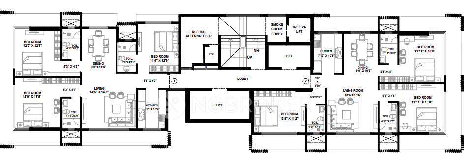 3 BHK Flat In Ap Wild Teasel For Sale  In Khar West