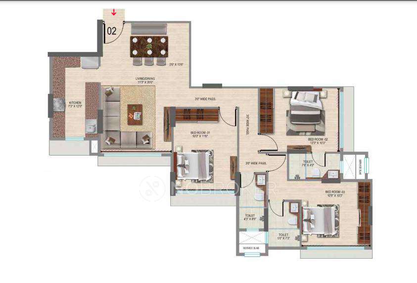 3 BHK Flat In Vkg Park Estate For Sale  In Andheri