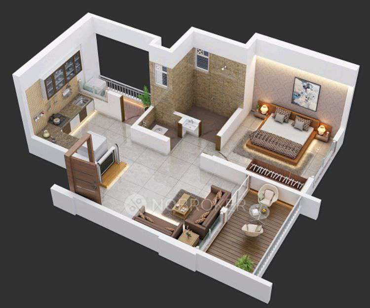 1 BHK Flat In Rkh Golden Sunrise, Moshi for Rent In Moshi