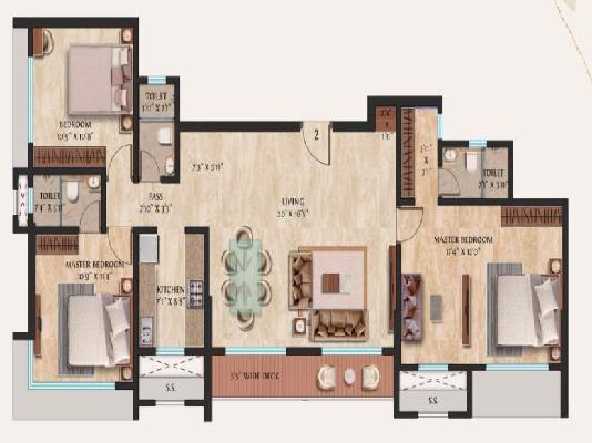 3 BHK Flat In Modirealty Vatvriksh For Sale  In Goregaon West