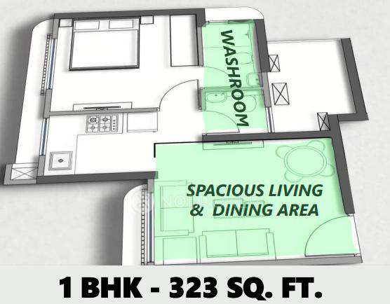 1 BHK Flat In Hoabl The Great Western For Sale  In Naigaon East