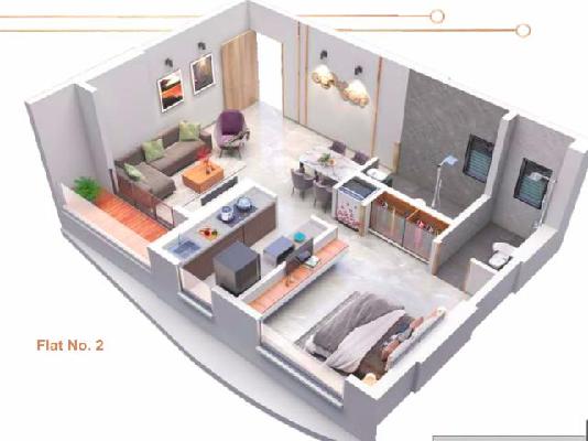 1 BHK Flat In Rockline The Meridian Tower For Sale  In Ghatkopar West