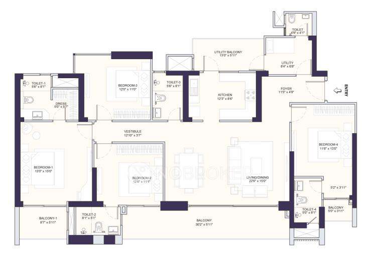 4 BHK Flat In Parq By Conscient For Sale  In Sector 80