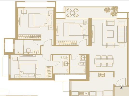 3 BHK Flat In House Of Hiranandani Westgate For Sale  In Thane