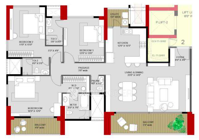 3 BHK Flat In Godrej Skyline For Sale  In Mundhwa