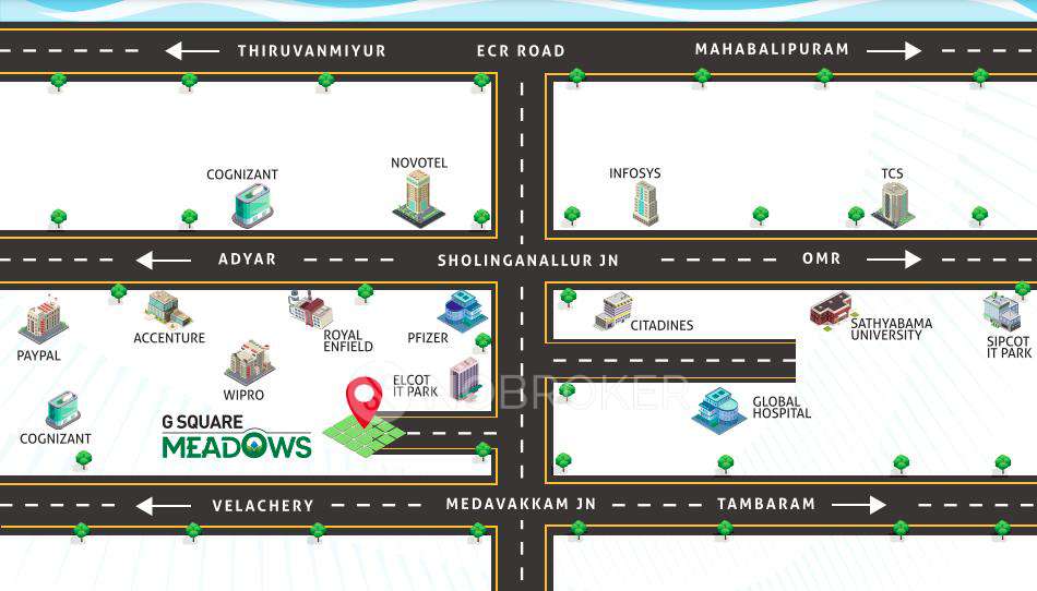 Plot For Sale  In G Square Meadows In Perumbakkam