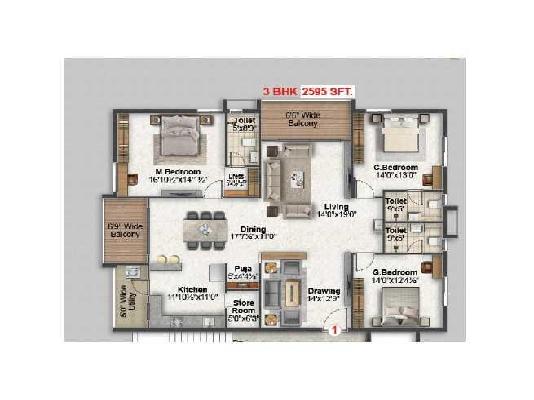 3 BHK Flat In Icon Hill Ridge For Sale  In Peeramcheru