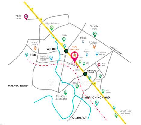 2 BHK Flat In Yoo Pristine For Sale  In Akurdi