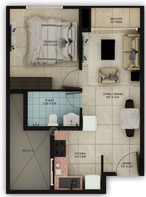 1 BHK Flat In Sattva Misty Charm For Sale  In Mallasandra Village