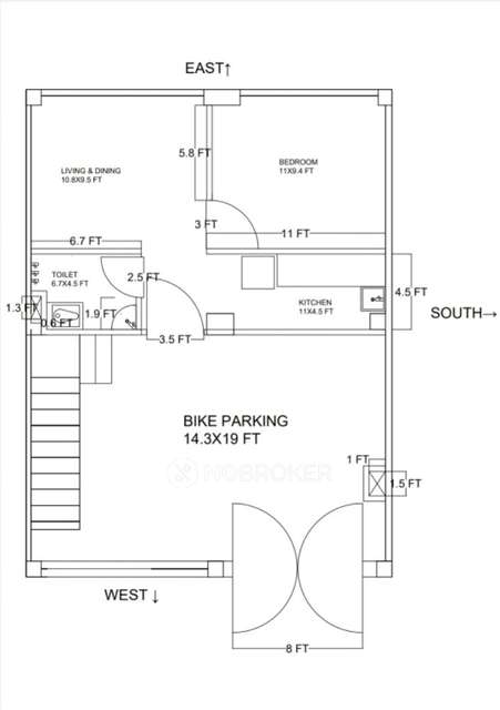 1 BHK House for Rent In , Laxmi Park