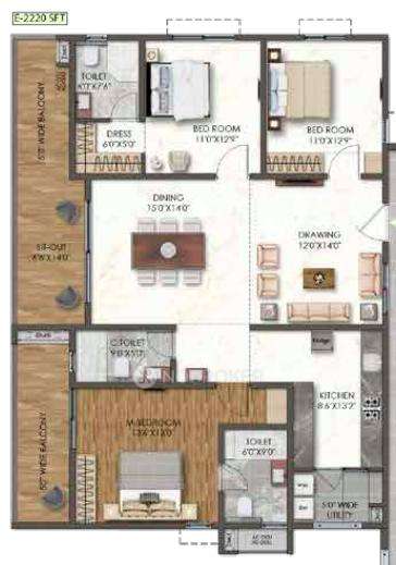 3 BHK Flat In Jains Central Park East For Sale  In Uppal