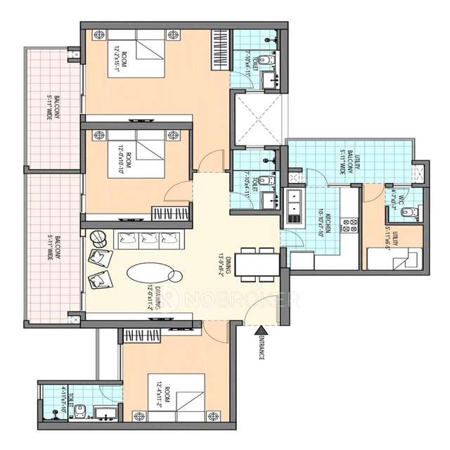 3 BHK Flat In M3m Skycity For Sale  In Sector 65