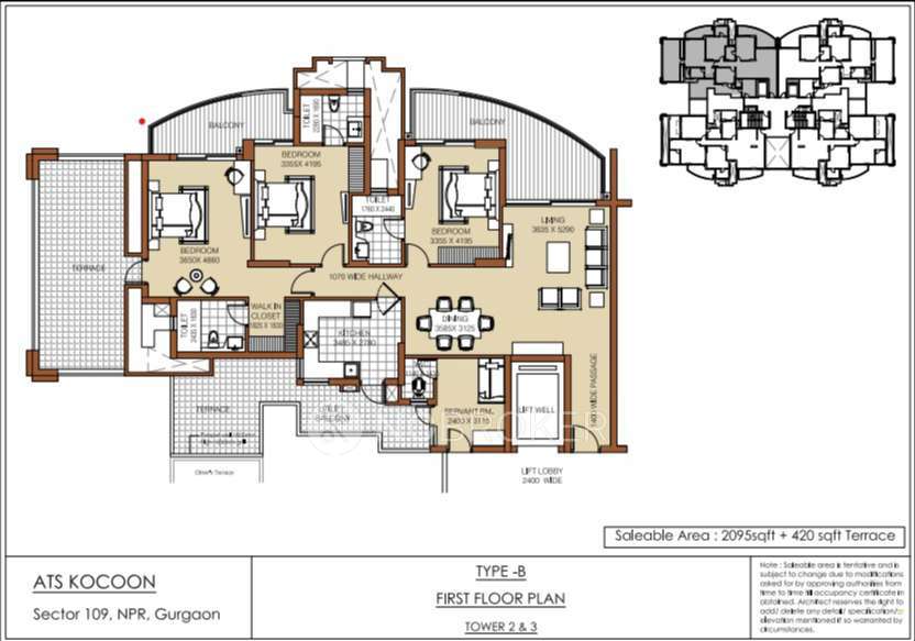 3 BHK Flat In Ats  Kocoon For Sale  In Sector 109