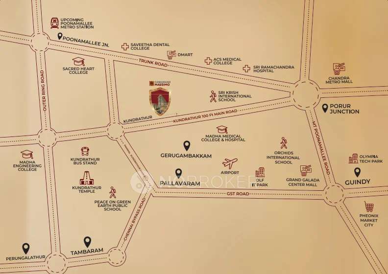 3 BHK Flat In Casagrand Massimo For Sale  In Thandlam