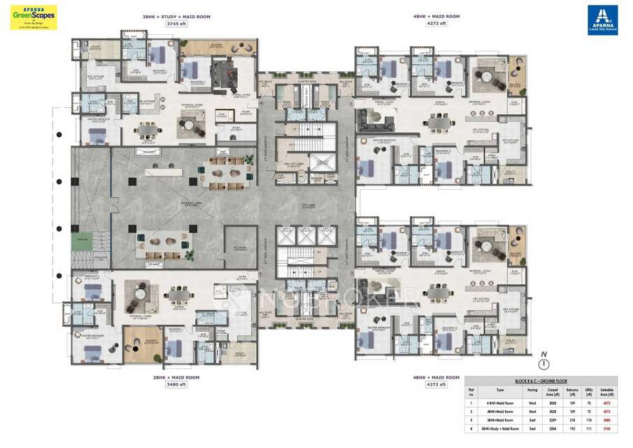 3 BHK Flat In Aparna Greenscapes For Sale  In Kompally