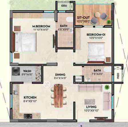 2 BHK Flat In Sri Sai Reviva For Sale  In Bommasandra