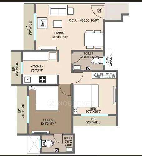 2 BHK Flat In Sonawane Krishna Trident For Sale  In Kalyan