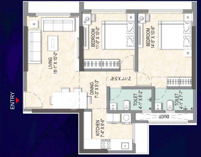 2 BHK Flat In Samrat Alfred Splendour For Sale  In Malad West