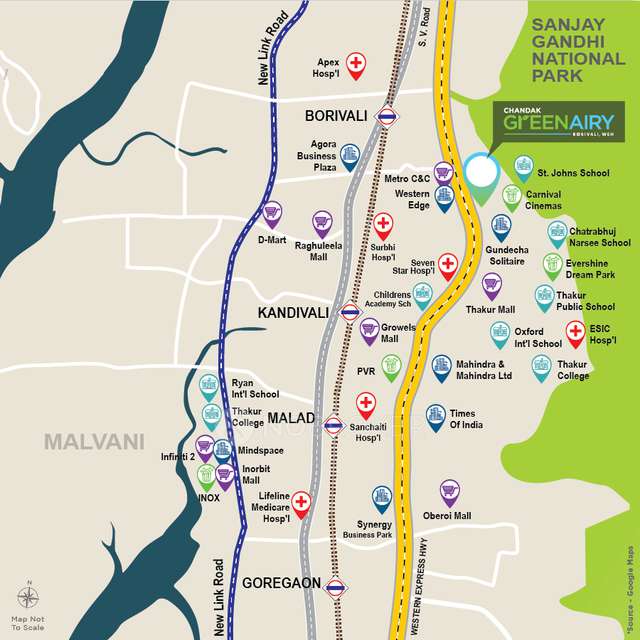 4 BHK Flat In Chandak Greenairy For Sale  In Ganesh Nagar Weh, Borivali &#40;e&#41;, Mumbai ? 400 066, Magathane, Borivali East, Mumbai, Maharashtra 400066, India